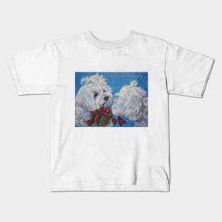 Maltese Fine Art Painting Kids T-Shirt